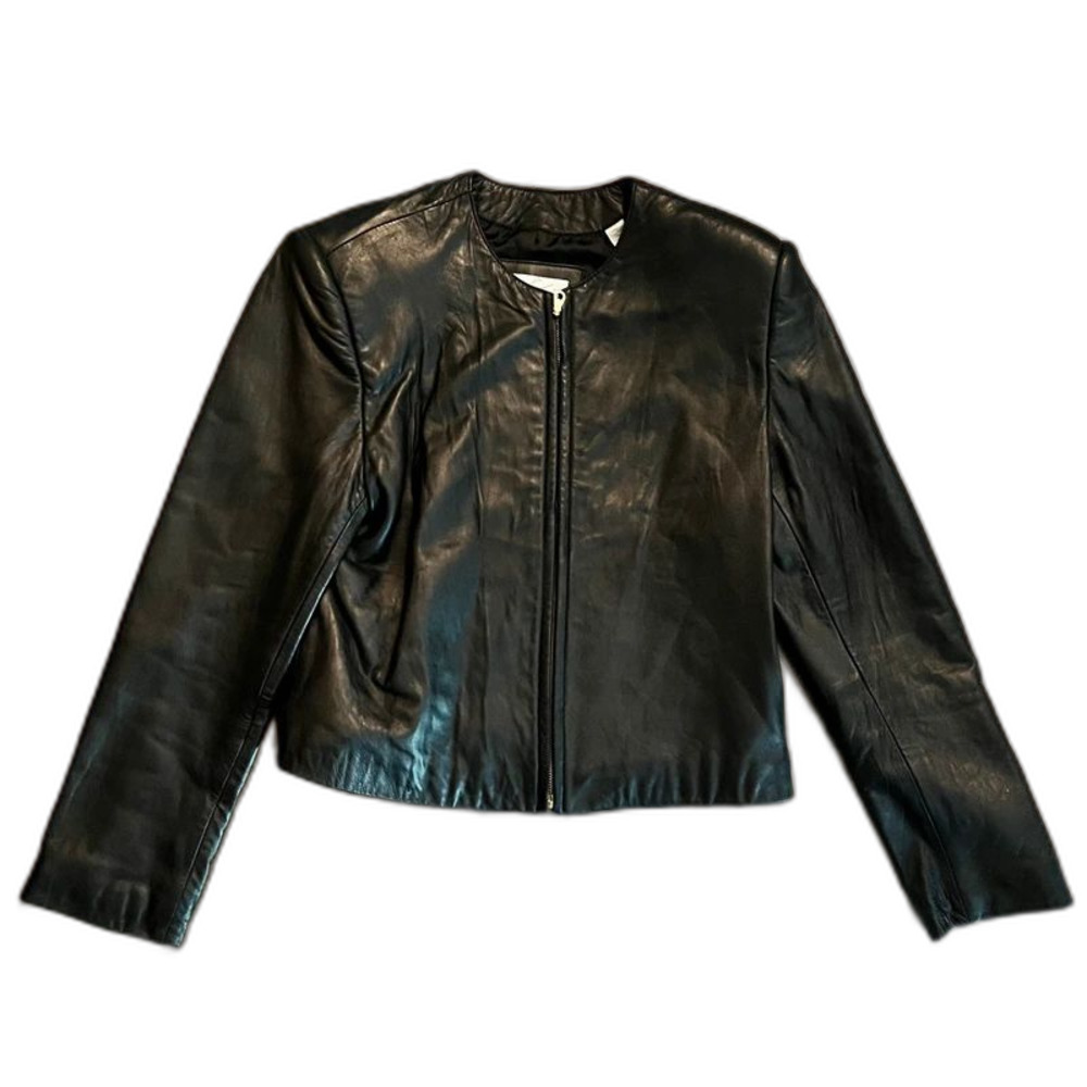 Vintage Lord & Taylor Black Leather Jacket
